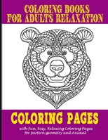 Coloring book for adults Relaxation: :Coloring pages with Fun, Easy, Relaxing Coloring Pages for partern geometry and Animal B08HTJ78HW Book Cover