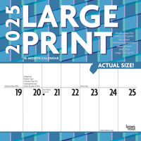 Large Print 2025 12 X 24 Inch Monthly Square Wall Calendar Matte Paper Plastic-Free 1975478398 Book Cover