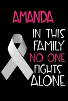 AMANDA In This Family No One Fights Alone: Personalized Name Notebook/Journal Gift For Women Fighting Lung Cancer. Cancer Survivor / Fighter Gift for the Warrior in your life Writing Poetry, Diary, Gr 1702406105 Book Cover