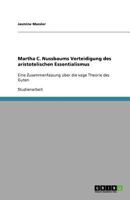 Martha C. Nussbaums Verteidigung des aristotelischen Essentialismus: Eine Zusammenfassung �ber die vage Theorie des Guten 3656033781 Book Cover