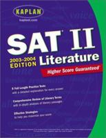Kaplan SAT II: Literature 2003-2004 074321806X Book Cover