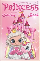 Princess Coloring Book: Great Gift for Kids Ages 4-8 B087SHPMFM Book Cover