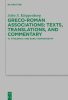 Ptolemaic and Early Roman Egypt 3110707683 Book Cover