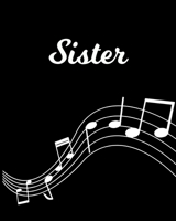 Sister: Sheet Music Note Manuscript Notebook Paper Personalized Custom First Name Initial S Musician Composer Instrument Composition Book 12 Staves a Page Staff Line Notepad Notation Guide Create Comp 1704093864 Book Cover