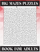Big Mazes Puzzles Book For Adults: A Travel Size Maze Adult Book with 200 Extreme Mazes for Adults, Train Your Brain With This Great Maze Book for Adults B096LPVBCR Book Cover