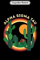 Composition Notebook: Alpha-Sigma-Tau Retro Catus Greek Sorority Journal/Notebook Blank Lined Ruled 6x9 100 Pages 1706424647 Book Cover