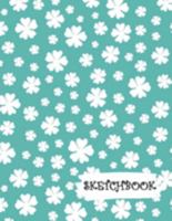 Sketchbook: Teal and White Flowers Themed Calendar & Journal 1691219495 Book Cover
