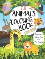Animals coloring book: For Kids Aged 3-8 B0916V2VN2 Book Cover