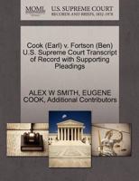 Cook (Earl) v. Fortson (Ben) U.S. Supreme Court Transcript of Record with Supporting Pleadings 1270377507 Book Cover
