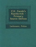 F.H. Jacobi's Kantkritik 0274678039 Book Cover