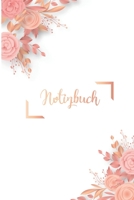 Notizbuch: DIN A5 Liniert 120 Seiten Reise Journal Organizer Schreibheft Planer Tagebuch Notizheft Notiz-Block Diary Heft Bullet Journal Weihnachten Wei� mit Blumen Pflanzen Rosen Pink Rosa 1660675022 Book Cover