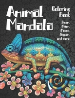 Animal Mandala - Coloring Book - Bison, Otter, Mouse, Jaguar, and more B08C4BHLDY Book Cover