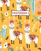 Sketchbook: Happy Llama Sketch Book for Kids | Practice Drawing and Doodling | Sketching Book for Toddlers & Tweens 1674386982 Book Cover