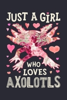 Just a Girl Who Loves Axolotls: Axolotl Lined Notebook, Journal, Organizer, Diary, Composition Notebook, Gifts for Axolotl Lovers 1673860389 Book Cover