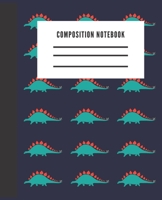 Composition Notebook: Cute Dinosaur College Ruled for students 1671315421 Book Cover