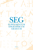 Supplementum Epigraphicum Graecum, 2015 9004409408 Book Cover