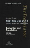 Evaluation and Translation: Special Issue of the Translator 1900650312 Book Cover