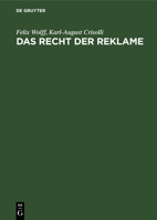 Das Recht Der Reklame 3112345894 Book Cover