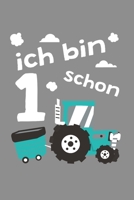 Notizbuch A5 (6X9zoll) Kariert 120 Seiten: Traktor T-Shirt 1. Geburstag Geschenk 1 Jahr Trecker 1670692728 Book Cover