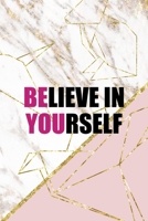 Believe In Yourself: Origami Notebook Journal Composition Blank Lined Diary Notepad 120 Pages Paperback Pink Marble 1690882212 Book Cover