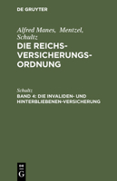 Die Invaliden- und Hinterbliebenen-Versicherung 3111300390 Book Cover