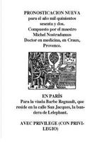 Nostradamus. Pronosticacion nueva para 1562 1477580530 Book Cover