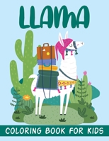 Llama Coloring Book For Kids: A Cute and Funny Coloring Gift for Llama Lovers. | Cute Easy and Relaxing Large coloring pages | Over 40 coloring pages ... with llama sky-blue color background B094T5C217 Book Cover
