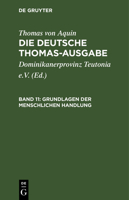 Grundlagen der menschlichen Handlung 3112658477 Book Cover