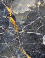 Notebook: Black and Quartz Marble with Gold Detail - Marble & Gold Notebook | 150 College-ruled Pages | 8.5 x 11 - A4 Size (Office & School Essentials 1727498208 Book Cover