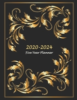 2020-2024 Five Year Planner: 60-Month Schedule Organizer 8.5 x 11 (Gold Frame) 1692551310 Book Cover