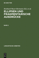 Ellipsen Und Fragmentarische Ausdrücke 3484104783 Book Cover