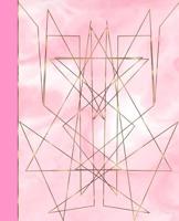 Pink Marble Effect & Gold Geometric Design: Diary Weekly Spreads January to December 1074368754 Book Cover
