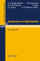 Symposium on Optimization: Held in Nice, June 29th-July 5th, 1969 3540049215 Book Cover