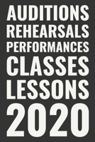 Monthly Calendars and Weekly Planner: Dated Agenda and Journal | Theatre Edition for Auditions, Rehearsals, Performances, Classes, Lessons and More with Modern Black and White Cover Design 1692964852 Book Cover