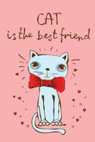 Cat Is the Best Friend (Journal, Diary, Notebook for Cat Lover) : Cute, Kawaii Journal Book with Coloring Pages Inside Gifts for Men/Women/Teens/Seniors 1974206130 Book Cover