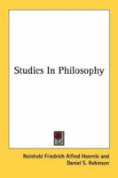 Studies in Philosophy (Essay index reprint series) 0548445974 Book Cover