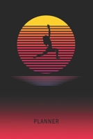Planner: Yoga 2 Year Weekly Planning Organizer 2020 - 2021 Retro Vintage Vaporwave Sunset Cover January 20 - December 21 Writing Notebook Productive Datebook Calendar Schedule Plan Days, Set Goals & G 1702375951 Book Cover