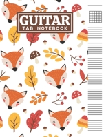 Guitar Tab Notebook: Blank 6 Strings Chord Diagrams & Tablature Music Sheets with Fox Themed Cover Design B083XVGPLH Book Cover