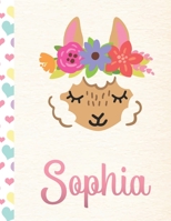 Sophia: 2020. Personalized Weekly Llama Planner For Girls. 8.5x11 Week Per Page 2020 Planner/Diary With Pink Name 1671295684 Book Cover