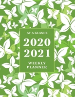At a Glance 2020-2021 Weekly Planner: Green Butterflies 2 Year / 24 Month Planner for Desk - Jan 2020 - Dec 2021 Calendar Size: 8.5 x 11 1705927610 Book Cover