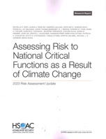 Assessing Risk to National Critical Functions as a Result of Climate Change: 2023 Risk Assessment Update 1977412769 Book Cover