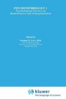 Psychonephrology 1 : Psychological Factors in Hemodialysis and Transplantation 0306405865 Book Cover