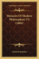 Memoirs Of Modern Philosophers V2 1164683861 Book Cover