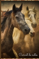 Carnet de notes: image de chevaux | cahier de note ligné avec motifs cheval à l'intérieur du cahier ( cahier de note ligné avec motifs cheval ) (French Edition) 1712415220 Book Cover