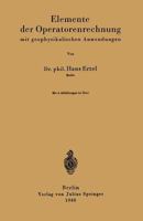 Elemente Der Operatorenrechnung Mit Geophysikalischen Anwendungen 3642896588 Book Cover