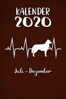 Kalender 2020: Brauner Tageskalender Sibirischer Husky Herzschlag Hunde 2. Halbjahr Juli Dezember ca DIN A5 weiß über 190 Seiten 1650652747 Book Cover