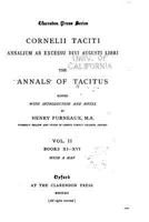 Cornelii Taciti Annalium ab excessu divi Augusti libri, The Annals of Tacitus - Vol. II 1523439319 Book Cover