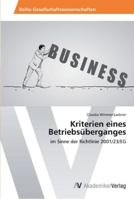 Kriterien eines Betriebsüberganges 3639485297 Book Cover