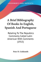 A Brief Bibliography 0469800666 Book Cover