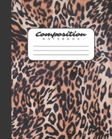 Composition Notebook: College Ruled Notebook Leopard Cheetah Print Fashion Design Lined Journal 100 Pages 7.5 X 9.25 School Subject Book Notes Student Kids Teenager Adult Teacher Gift 1699044104 Book Cover